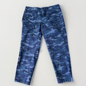 G 1 Goods Surplus  $175  Blue Camo, Frayed Hem, Military Pants Size 8